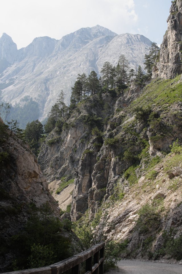 Blick auf die Arnspitzen, kurz vor Gießenbach