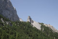 Bei der Kohleralm, unterhalb der Hallerangeralm: Großer Gschnierkopf, Teile der Gleirsch-Halltal-Kette