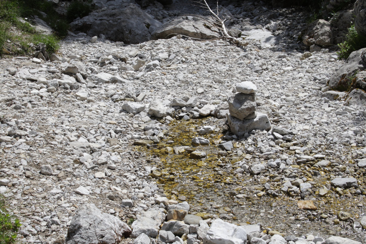 Quelle des Lafatscher Bachs / der Isar kurz oberhalb des Hallerangerhauses